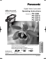 Предварительный просмотр 1 страницы Panasonic Palmcorder MultiCam PV-GS12 Operating Instructions Manual