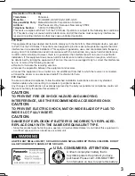 Предварительный просмотр 3 страницы Panasonic Palmcorder MultiCam PV-GS12 Operating Instructions Manual