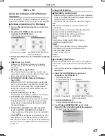 Предварительный просмотр 47 страницы Panasonic Palmcorder MultiCam PV-GS12 Operating Instructions Manual