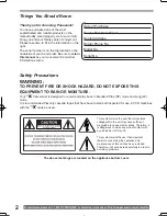 Предварительный просмотр 2 страницы Panasonic Palmcorder MultiCam PV-GS2 Operating Instructions Manual