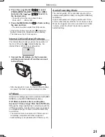 Предварительный просмотр 21 страницы Panasonic Palmcorder MultiCam PV-GS2 Operating Instructions Manual