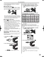 Предварительный просмотр 23 страницы Panasonic Palmcorder MultiCam PV-GS2 Operating Instructions Manual