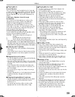 Предварительный просмотр 59 страницы Panasonic Palmcorder MultiCam PV-GS2 Operating Instructions Manual