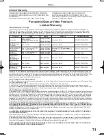 Предварительный просмотр 71 страницы Panasonic Palmcorder MultiCam PV-GS2 Operating Instructions Manual