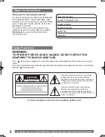 Preview for 2 page of Panasonic Palmcorder MultiCam PV-GS32 Operating Instructions Manual