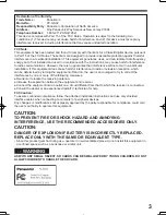 Preview for 3 page of Panasonic Palmcorder MultiCam PV-GS32 Operating Instructions Manual