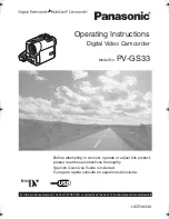 Предварительный просмотр 1 страницы Panasonic Palmcorder Multicam PV-GS33 Operating Instructions Manual