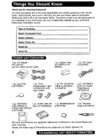 Предварительный просмотр 2 страницы Panasonic Palmcorder PalmSight PV-DV800 Operating Manual