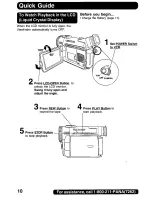 Предварительный просмотр 10 страницы Panasonic Palmcorder PalmSight PV-DV800 Operating Manual