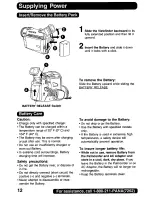 Предварительный просмотр 12 страницы Panasonic Palmcorder PalmSight PV-DV800 Operating Manual