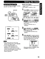 Предварительный просмотр 19 страницы Panasonic Palmcorder PalmSight PV-DV800 Operating Manual