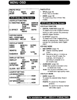 Предварительный просмотр 24 страницы Panasonic Palmcorder PalmSight PV-DV800 Operating Manual