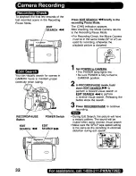 Предварительный просмотр 32 страницы Panasonic Palmcorder PalmSight PV-DV800 Operating Manual