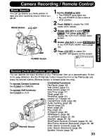 Предварительный просмотр 33 страницы Panasonic Palmcorder PalmSight PV-DV800 Operating Manual