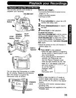 Предварительный просмотр 35 страницы Panasonic Palmcorder PalmSight PV-DV800 Operating Manual