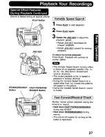 Предварительный просмотр 37 страницы Panasonic Palmcorder PalmSight PV-DV800 Operating Manual