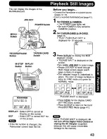 Предварительный просмотр 43 страницы Panasonic Palmcorder PalmSight PV-DV800 Operating Manual