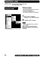 Предварительный просмотр 70 страницы Panasonic Palmcorder PalmSight PV-DV800 Operating Manual