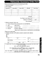 Предварительный просмотр 75 страницы Panasonic Palmcorder PalmSight PV-DV800 Operating Manual