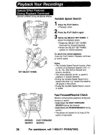 Предварительный просмотр 34 страницы Panasonic Palmcorder PalmSight PV-DV910 Operating Manual