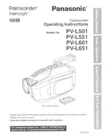 Предварительный просмотр 1 страницы Panasonic Palmcorder PalmSight PV-L501 Operating Manual