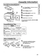 Предварительный просмотр 11 страницы Panasonic Palmcorder PalmSight PV-L501 Operating Manual