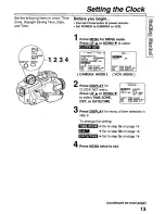 Предварительный просмотр 13 страницы Panasonic Palmcorder PalmSight PV-L501 Operating Manual