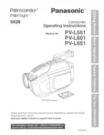 Panasonic Palmcorder PalmSight PV-L551 Operating Manual preview