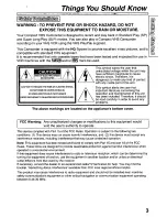 Preview for 3 page of Panasonic Palmcorder PalmSight PV-L551 Operating Manual