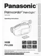 Предварительный просмотр 1 страницы Panasonic Palmcorder Palmsight PV-L559 Operating Manual