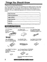 Предварительный просмотр 2 страницы Panasonic Palmcorder Palmsight PV-L559 Operating Manual