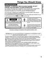 Предварительный просмотр 3 страницы Panasonic Palmcorder Palmsight PV-L559 Operating Manual