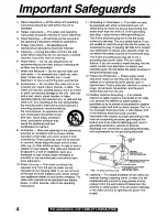 Предварительный просмотр 4 страницы Panasonic Palmcorder Palmsight PV-L559 Operating Manual