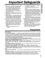 Предварительный просмотр 5 страницы Panasonic Palmcorder Palmsight PV-L559 Operating Manual