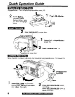 Предварительный просмотр 8 страницы Panasonic Palmcorder Palmsight PV-L559 Operating Manual