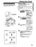 Предварительный просмотр 19 страницы Panasonic Palmcorder Palmsight PV-L559 Operating Manual