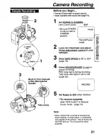 Предварительный просмотр 21 страницы Panasonic Palmcorder Palmsight PV-L559 Operating Manual