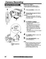 Предварительный просмотр 22 страницы Panasonic Palmcorder Palmsight PV-L559 Operating Manual