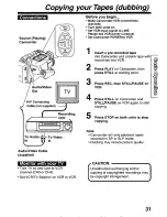 Предварительный просмотр 31 страницы Panasonic Palmcorder Palmsight PV-L559 Operating Manual