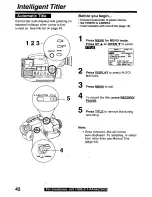 Предварительный просмотр 42 страницы Panasonic Palmcorder Palmsight PV-L559 Operating Manual