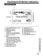 Предварительный просмотр 47 страницы Panasonic Palmcorder Palmsight PV-L559 Operating Manual