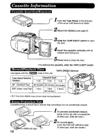 Preview for 12 page of Panasonic Palmcorder PalmSight PV-L578 User Manual