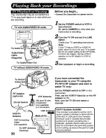 Preview for 30 page of Panasonic Palmcorder PalmSight PV-L578 User Manual