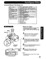 Preview for 39 page of Panasonic Palmcorder PalmSight PV-L578 User Manual