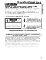 Предварительный просмотр 3 страницы Panasonic Palmcorder PalmSight PV-L580 User Manual