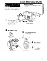 Предварительный просмотр 9 страницы Panasonic Palmcorder PalmSight PV-L580 User Manual