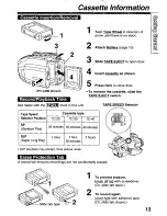 Предварительный просмотр 13 страницы Panasonic Palmcorder PalmSight PV-L580 User Manual