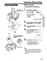 Предварительный просмотр 21 страницы Panasonic Palmcorder PalmSight PV-L580 User Manual