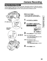 Предварительный просмотр 23 страницы Panasonic Palmcorder PalmSight PV-L580 User Manual