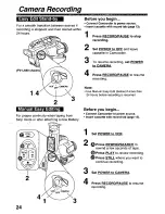 Предварительный просмотр 24 страницы Panasonic Palmcorder PalmSight PV-L580 User Manual